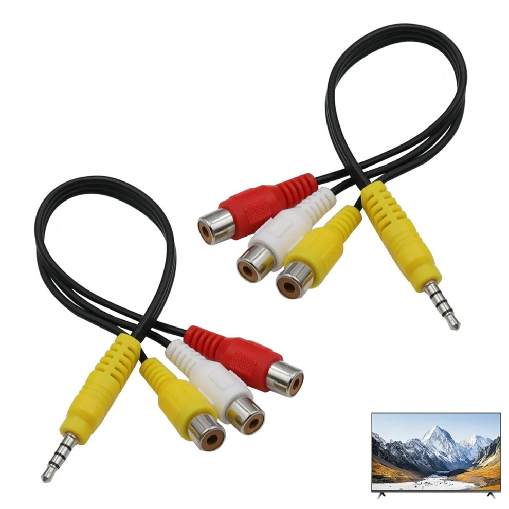 3.5Mm To Rca Adapter, Tv Av Converter Cable - 3 Rc 91190130