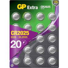 GP CR2025 3V Lithium Coin Cell Batteries 20 Pack -