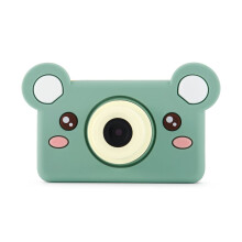 Kidamento Kids Digital Camera & Video Camcorder, Soft BPA-Free Silicone Casing, 32GB Memory Card - Model C - Mikayo The Bear