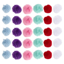 30Stk Vielseitige Fluffy Pompoms Kunstfellbälle Für DIY & Mode