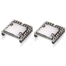 Hailege 2pcs MP3 Player Mini MP3 Player Audio Voice Module TF Card U Disk Board DFPlayer Audio Voice Music Module for