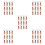 60Pièces Tags Bois Khaki Collier DIY Bord Lisse Durable 10