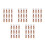 60Pièces Tags Bois Khaki Collier DIY Bord Lisse Durable 9