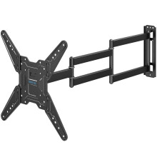 BONTEC TV Wall Bracket for 26-65 Inch LED LCD OLED Flat Curved, Full Motion Tilt and Swivel TV Wall Mount with 950mm Extension, Universal VESA 400x40