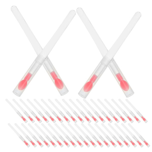 180Pièces Pinceaux Silicone Rouge Couvercle Reutilisables 2
