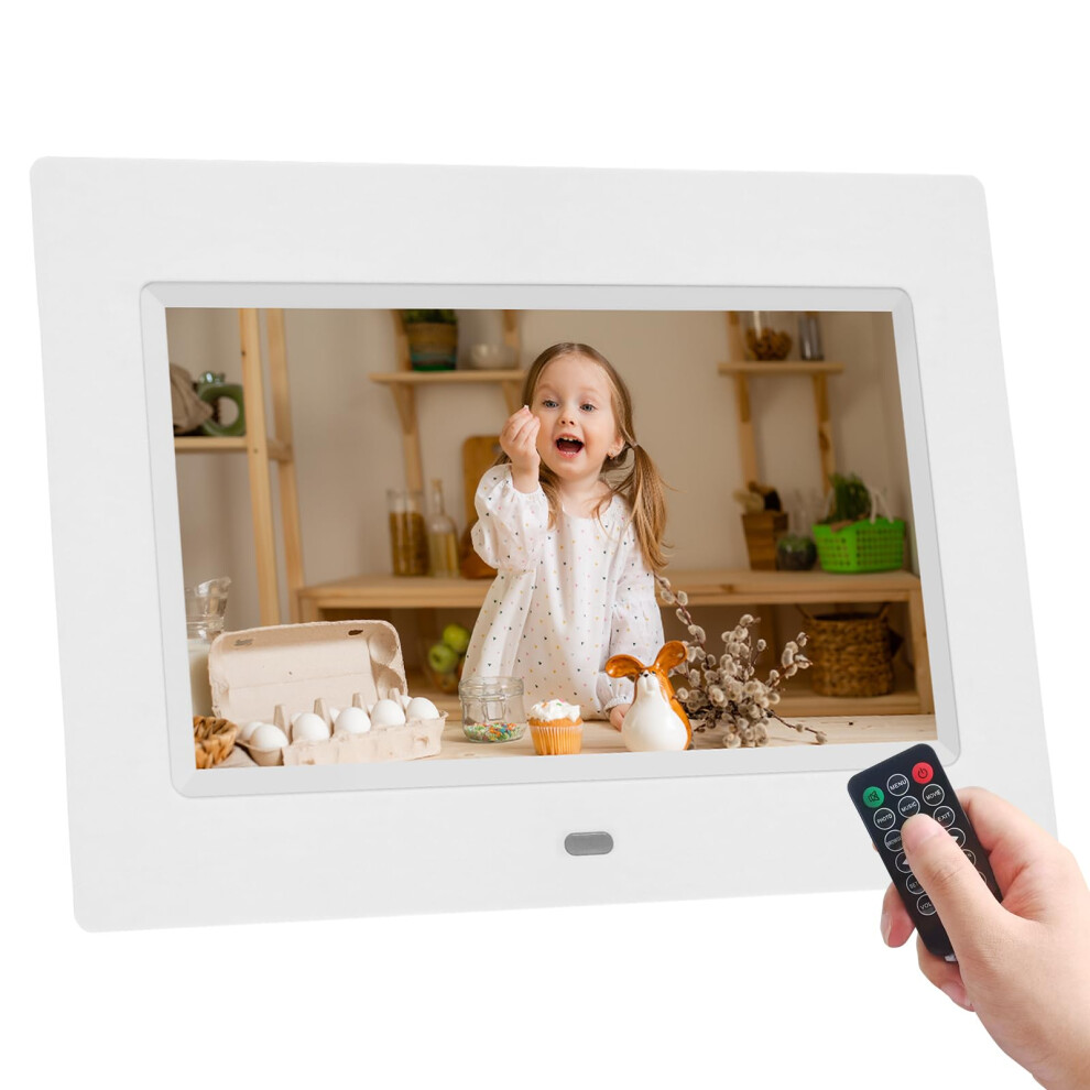 7 Inch Digital Photo Frame, Digital Picture Frame 1024X600 Full Ips Display With Photo/Music/Video Player/Calendar/Alarm Electronic Photo Frame With 5003475283478