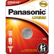Panasonic CR2016 3.0 Volt Long Lasting Lithium Coin Cell Batteries in Child Resistant, Standards Based Packaging, 1-Battery Pack