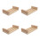 4Pièces Planche En Bois Beige Pour Exposer Modeler Spécimens DIY 10