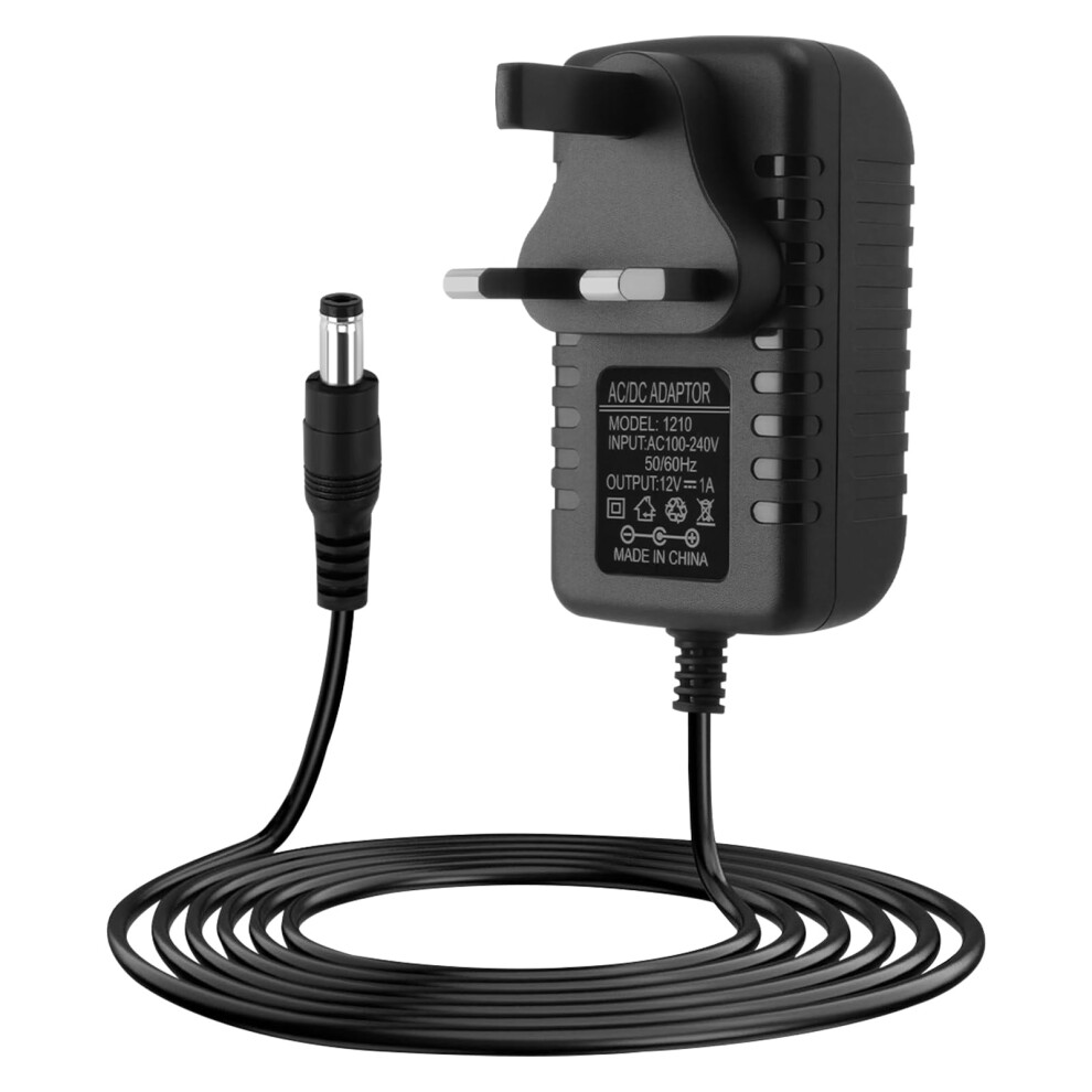 12V 1A Power Supply Adapter Uk Plug Ac/Dc Adapter 100-240V 50/60Hz To Dc Charger 12V 1A 12W 5.5Mm X 2.1Mm For Home Appliances Cctv Cameras Routers Le 5003676719455
