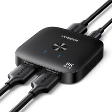 UGREEN HDMI 2.1 Switch, 4K@120Hz 8K@60Hz HDMI Switcher 2 IN 1 OUT, Hdmi Splitter Support HDCP 2.3, VRR & ALLM, Dolby Vision & Atmos for Switch 1/2, P