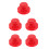5Pcs Durable Red Rubber Suction Cup Handles for Sound Bowls 7