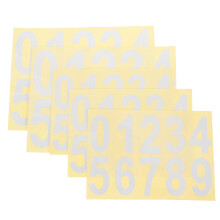 25Pcs Reflective Silver PVC House Number Stickers for Outdoor Mailbox