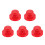 5Pcs Durable Red Rubber Suction Cup Handles for Sound Bowls 10