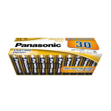Panasonic, Alkaline Power, AA alkaline batteries, 30 pieces, Mignon, LR6, 1.5V, Anti-Leak Protection, 7 years of storage, best for remote controls, s