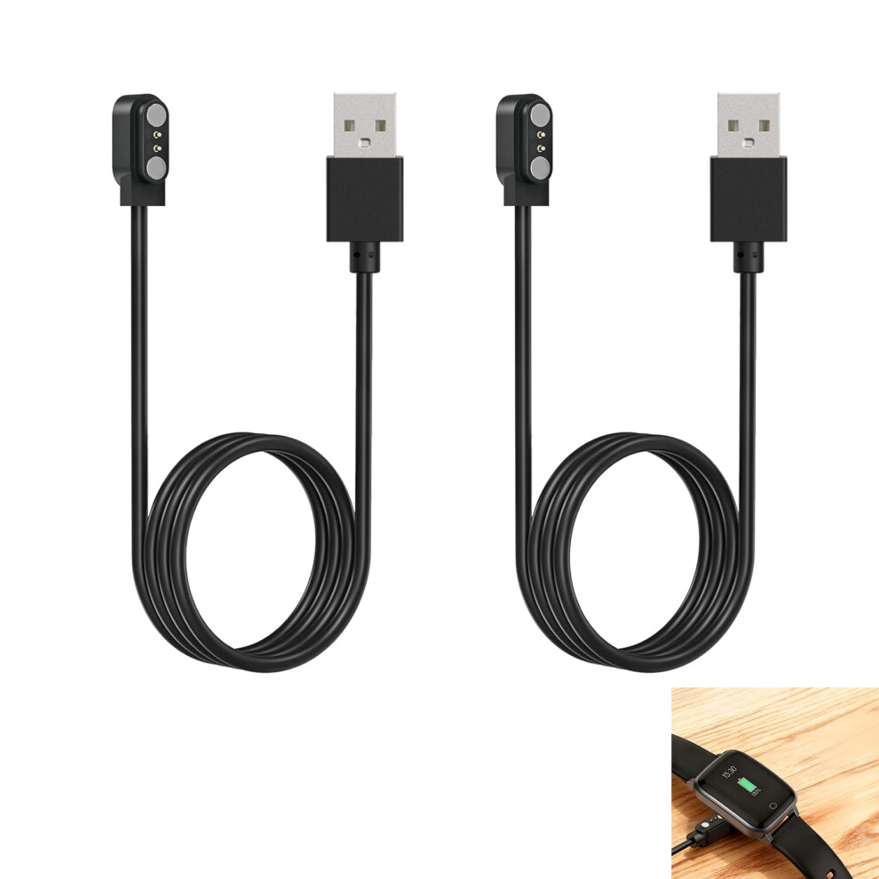 2 Pcs 2.84Mm Smart Watch Charger 2 Pin Magnetic Compatible With Willful Id205l Id205s Id216 Letsfit Id205u Id206 Ew1 Yamay Sw021 Sw025, Magnetic Char 5003033379148