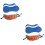 4Pcs Swimming Float Kickboard Brown Blue Eva Foam Beginner Swim Aid 6