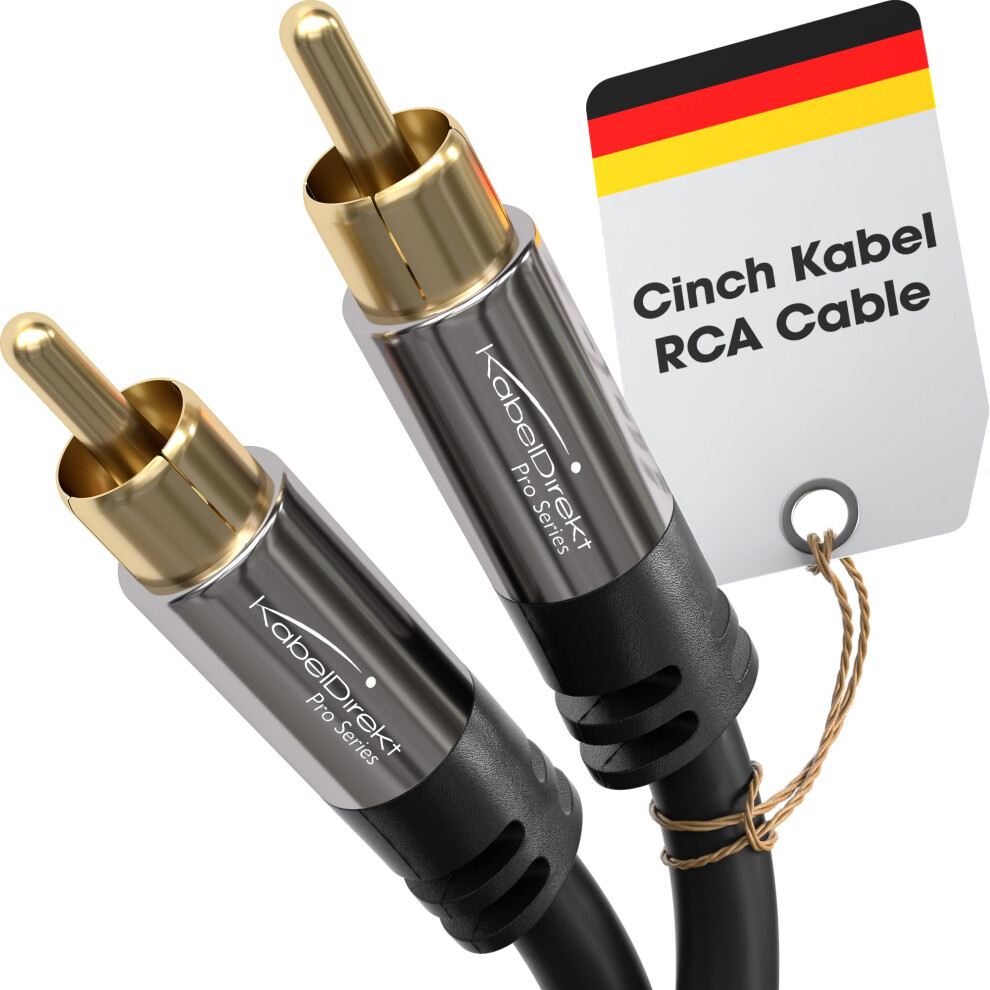 Kabeldirekt Â 0.5M Â Rca/Phono Subwoofer Lead Cable, 1 To 1, Audio/Digital/Video (Coax Cable, Male/Male Cinch Plugs, For Amps/Hi-Fis, Audio Signal 5005115128439