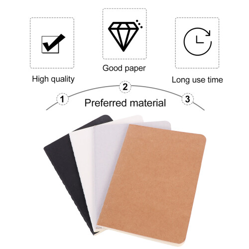 8Pcs Assorted Solid Color Sketchbooks for Writing Notes and Drawing 1