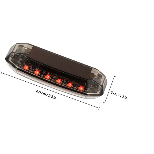 1Pc Practical Car Alarm Lamp Black Plastic Solar Energy-Saving Light 1