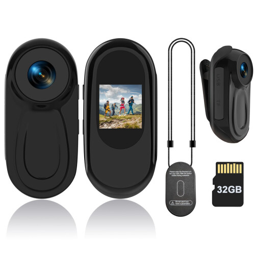 RUMUCF Mini Body Camera HD 1080P Thumb Action Cam