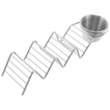 2Pcs Kitchen Taco Holder 3-Slot Stainless Steel Taco Shell Rack