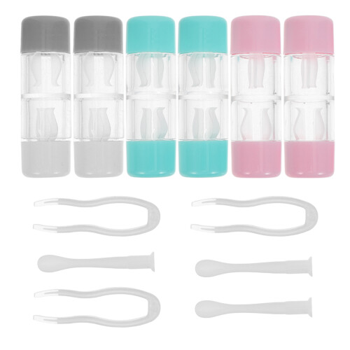 3Sets Compacte Lensopslagset Met Zuigtool En Steriele Plastic Doos