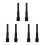 6Pcs Durable Lug Nut Removal Kit with Precision Grip Black Steel 7