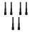 6Pcs Durable Lug Nut Removal Kit with Precision Grip Black Steel 6