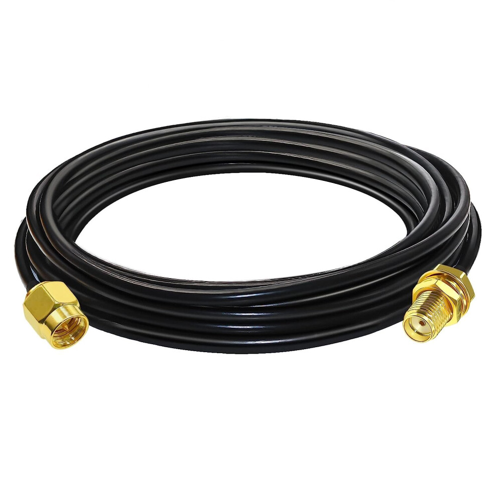 Tuolnk Wifi Antenna Extension Coaxial Cable 5M/16.4Ft, Low Loss Rg58 Coax Cable Sma Male To Sma Female, Compatible With 3G/4G/5G/Lte/Gps/Wifi Antenna 5005855054807