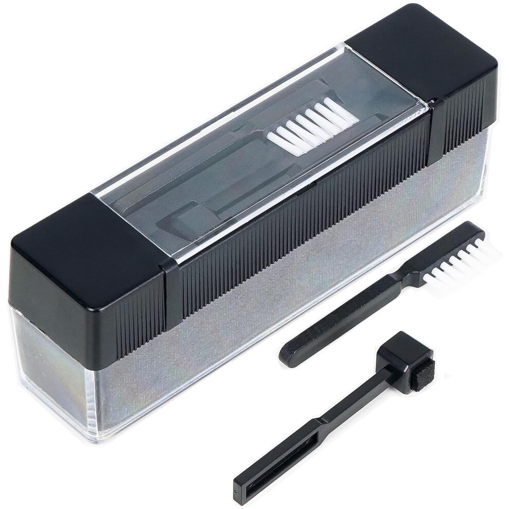 Pojsio Antistatic Record Brush Cleaning, Record Cleaning Set 3 In 1 | Includes Antistatic Needle Brush And Vinyl Record Brush Velvet Lp Vinyl Brush R 5000685093279
