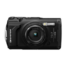 OM SYSTEM Tough TG-7 Black Digital Camera, 12MP, Waterproof, Shockproof, Underwater and Macro Shooting Modes, high speed image sensor, 4K Video, 4x-w