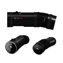 TECHALOGIC DC-2 Pro. Dual Lens Helmet Camera - Twin Motorcycle Cycle Camera & Horse Riding 2k QHD Camera - Connects to Most Cycle, Riding & Motorbike