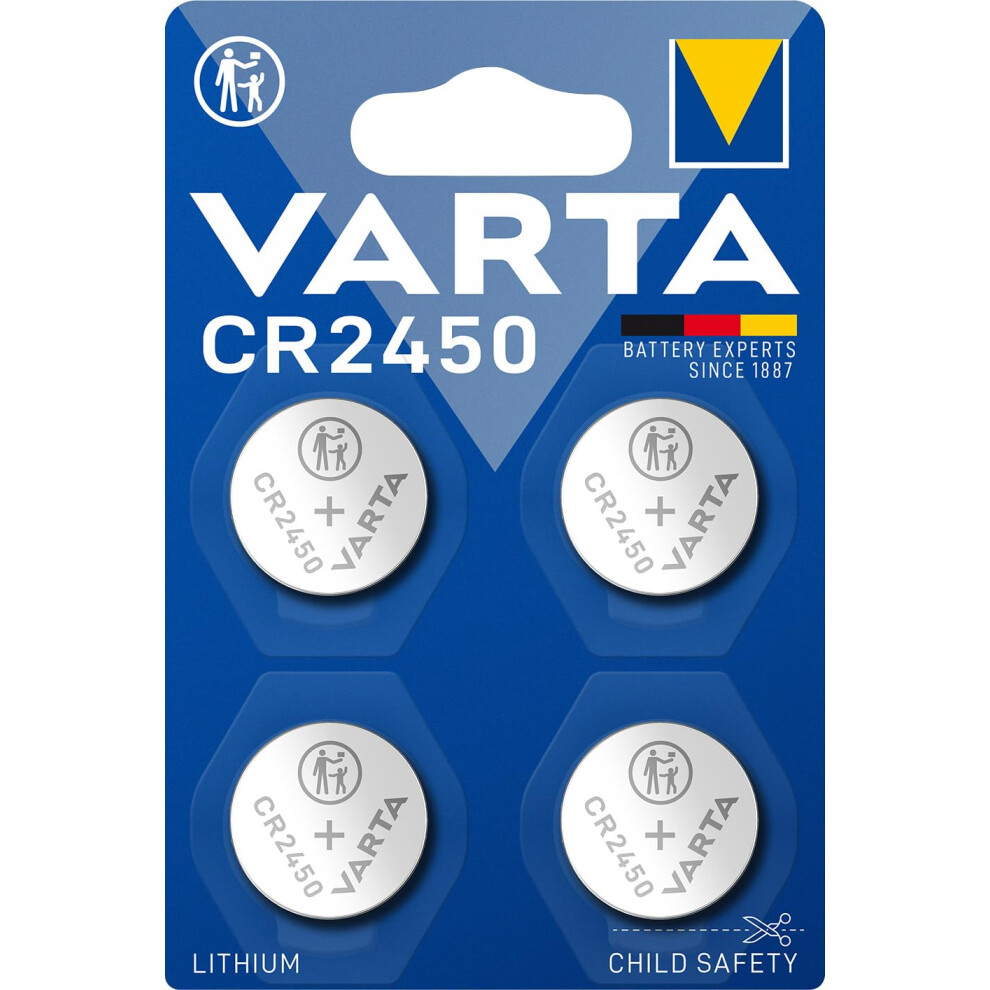 Varta Button Battery Cr 2450 3 V 4 Pieces Lithium Coin Cr2450 Blister 4