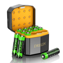 Dregin Lithium AA Rechargeable Batteries 12 Pack w