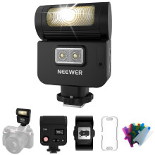 NEEWER Z140 16Ws Mini Camera Flash Light, GN15 1200mAh/1200 Full Power Flashes/1.2s Recycle/6200200K, Manual 1/128-1/1 Power & S1/S2 Mode, Speedlite