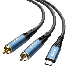 Tisino USB C to RCA Audio Cable(1m), Phono to USB TYPE C Jack Y-Splitter Stereo Cable for Laptop, Smartphone, Tablet to Home Theater, DVD, Amplifier,
