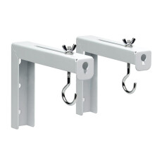 Morobor Universal Projector Screen L-Bracket Wall Hanging, 2pc Adjustable Extension with Hook Manual, Wall or Ceiling Mount - Includes Hooks and Hard