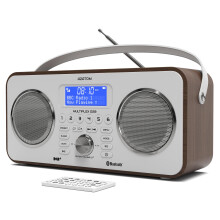 DAB/DAB+ & FM Portable Digital Radio | Bluetooth | Remote Control | Rechargeable Battery | Dual Alarms & Sleep Timer | Perfect for Home, Office or Out