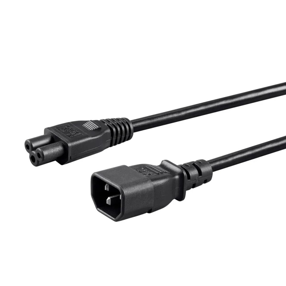 Photos - Electrical Wire & Cable IEC 1M Extension C5 to C14 Converter Adapter Power Cable - Kettle Cable to Cloverleaf Power Lead Extension - Male to Female