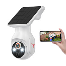 Blazique Battery-Powered 1080p WiFi Camera with Solar Charging, AI Motion Detection, Human Detection, Pan Tilt, Night Vision, two-Way Talk, IP65, Clo