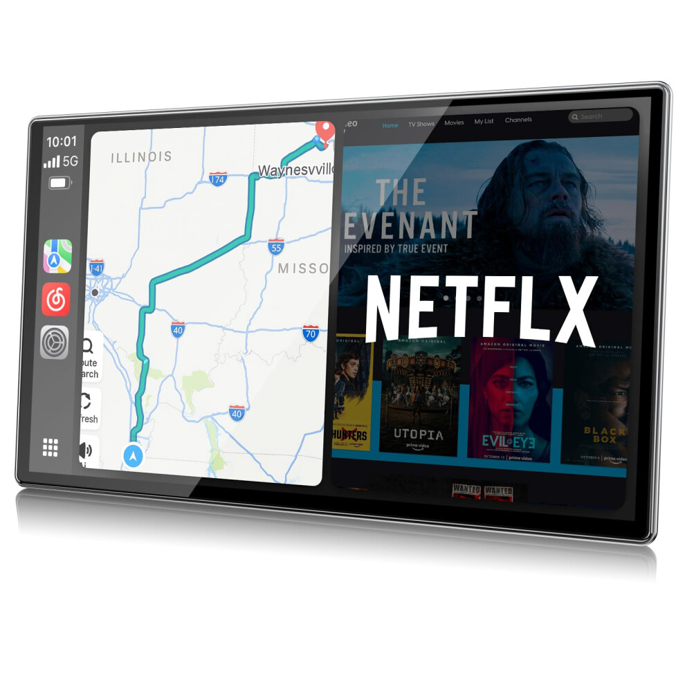 Lamtto Net-Flix Carplay, 3 In 1 Android Auto Screen For Car With Youtube Tiktok Spotify Car Multimedia Player, 9 Inch Touch-Screen Backup Camera Navi 58953860