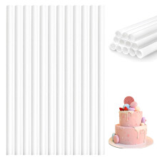 BHSTTNIXP 12 PCS 30cm/11.81inch Cake Dowels for Tiered Cakes,Plastic Rod for Cake Tier Supports,Cake's Supports for Tiered Cakes,Cake's Piling Straw