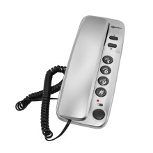 Geemarc Marbella - Gondola Style Corded Landline Telephone with Large Buttons, Mute Function and Visual Ring Indicator - Wall Mountable - UK Vers