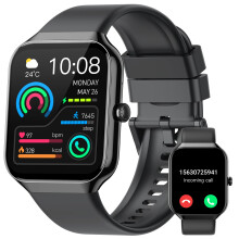 Jugeman Smart Watch for Men Women Answer/Make Calls, 1.96"HD Fitness Watch with Heart Rate Sleep Monitor, IP68 Waterproof, Activity Tracker 113+ Spor