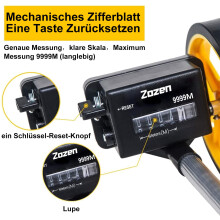 Zozen Measuring Wheel in Meters TelescopicMetric Units Up to 9999m Rol