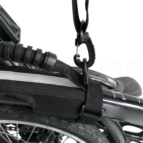 Folding Bike Frame Handle Carrier, Portable Carry Handle with Shoulder Strap Compatible with Scooter 2