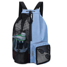 Schwimmtasche Aus Netzstoff mit Kordelzug, für Schwimmen, Fitnessstudio, Pool, Trainingsausrüstung und Sport, Blau