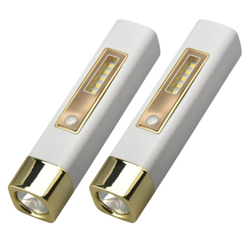 Flashlight Multi-Function Strong Light Flashlight Emergency Power Bank Flashlight Usb Charging Portable Lighting,B