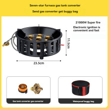 Gasfornuis voor Buiten, Kamperen, Picknick, BBQ-Brander, Draagbaar, Winddicht, Elektronische Ontstekingsfornuizen, 21000W