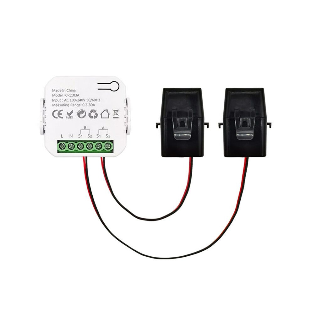 Tuya Meter Power Production Consumption Bidirectional Power Monitor 0.2-80A Support App Control 4713858183301